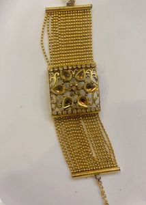 Exquisite Kundan &amp; Pearl Bracelet