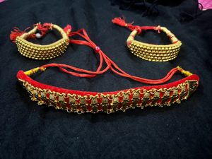 Combo Of Uttarakhand Fancy Guloband With 2 Ponchi