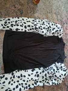 Stylish Dalmatian Print Top