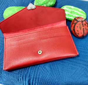 Red Flap Wallet