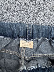 Washed Denim Wide Leg Pants
