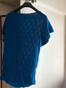 Blue Knit Top