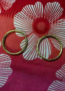 Elegant Gold Bangles with Rhinestones