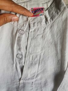 Men's White Linen Kurta