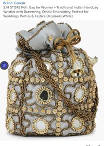 Embroidered ethnic Potli Bag for Women party pouch