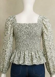 Floral Smocked Peplum Top