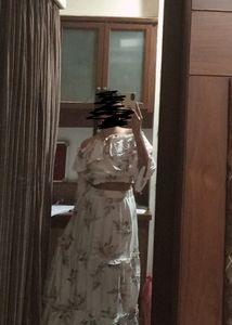 Beautiful Off Shoulder Top And Long Skirt Co Ord