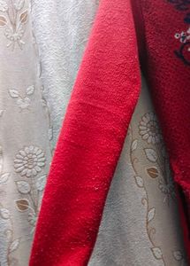 Red Embroidery Kurta