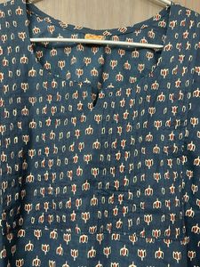 New pure cotton Stylish Teal Printed Kurta