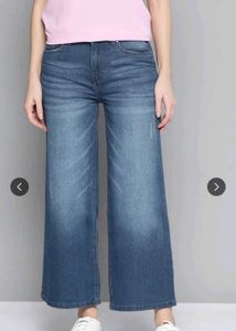 Women's Wide Leg Cropped Jeans
