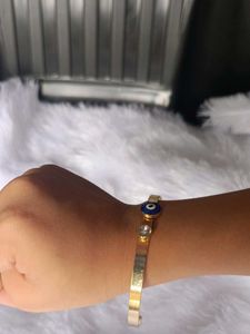 Evil Eye &amp; Crystal Charm Bracelet