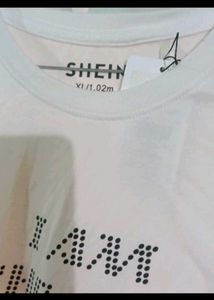 SHEIN White "I AM THE GIFT" T-Shirt Dress