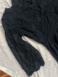 Elegant Black Embroidered Dress