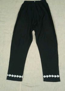 Elegant Black Kurta Set with White Lace