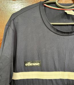 Ellesse Navy Striped T-Shirt