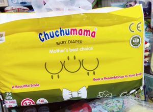 CHUCHU MAMA NEW BORN BABY TAPED DIAPER 50 UNIT PACK