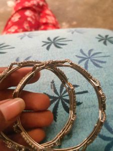 Light White Stone Bangles