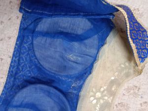 Elegant Royal Blue Embellished Blouse