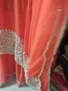 Indo Western Lehenga Cum Saree Long With Zip Pearl