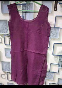 purple mirror work sharara set