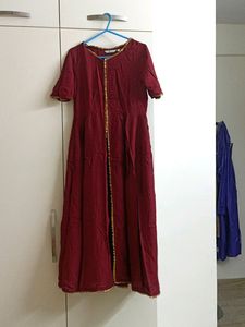 Max Festive Marroon kurti