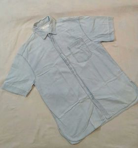 Light Blue Short Sleeve Denim Shirt