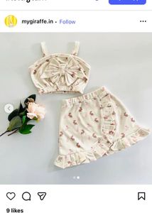 Cute Bunny Print Baby Girl Outfit