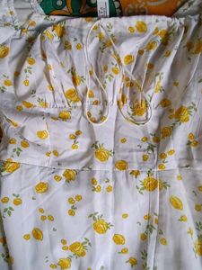 Summer Floral Slit Dress (S)