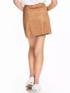 Tan Button Down Mini Skirt