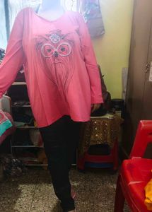 Vibrant Pink Graphic T-Shirt