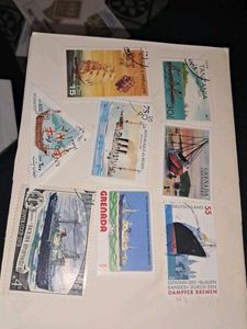 Vintage Ship Stamp Collection