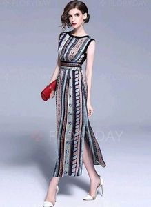 Boho Style Sleeveless Maxi Dress✨️