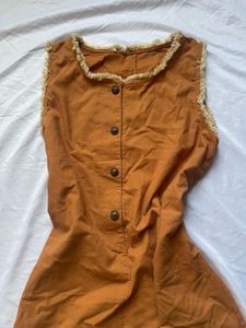 Boho Button-Up Mini Dress