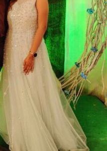 Light Blue Embellished Gown
