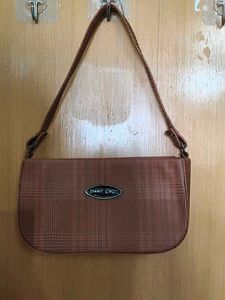 Chic Brown Plaid Shoulder Bag