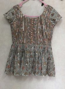 Embellished Peplum Kurti