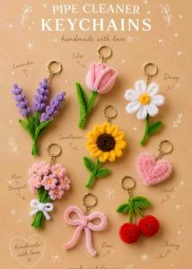 Cute Plush Keychains Set