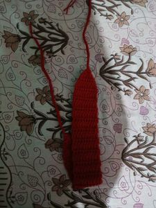Red crochet headband