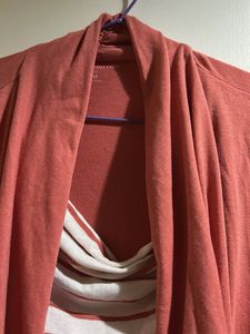 Top Coral Striped