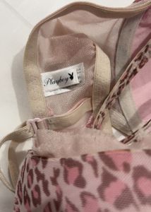Playboy Pink Leopard Print Bra