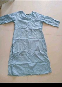 Light Blue Cotton Kurta