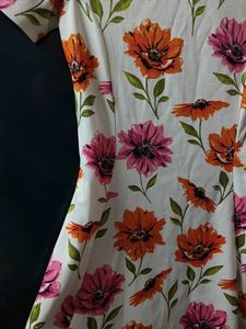 Chic Floral Print A-Line Dress