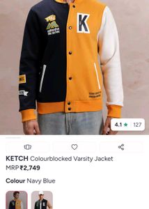 ✨🔥 Ketch Graphic Bomber Varsity Jacket 😎