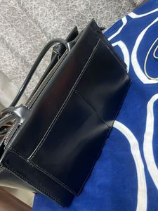 Chic Black Faux Leather Shoulder Bag