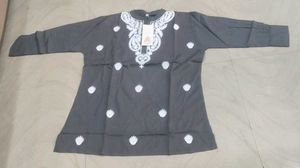 Elegant Grey Embroidered Kurta