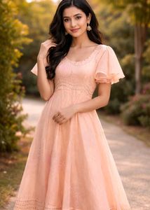 PEACH COLOUR GOWN