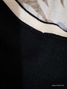 Black &amp; White Striped Cardigan