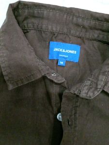 Brown oldmoney Linen shirt