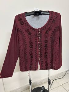 Boho Embroidered Rayon Tunic Top