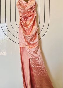 Stunning Pink Ruched Party Dress